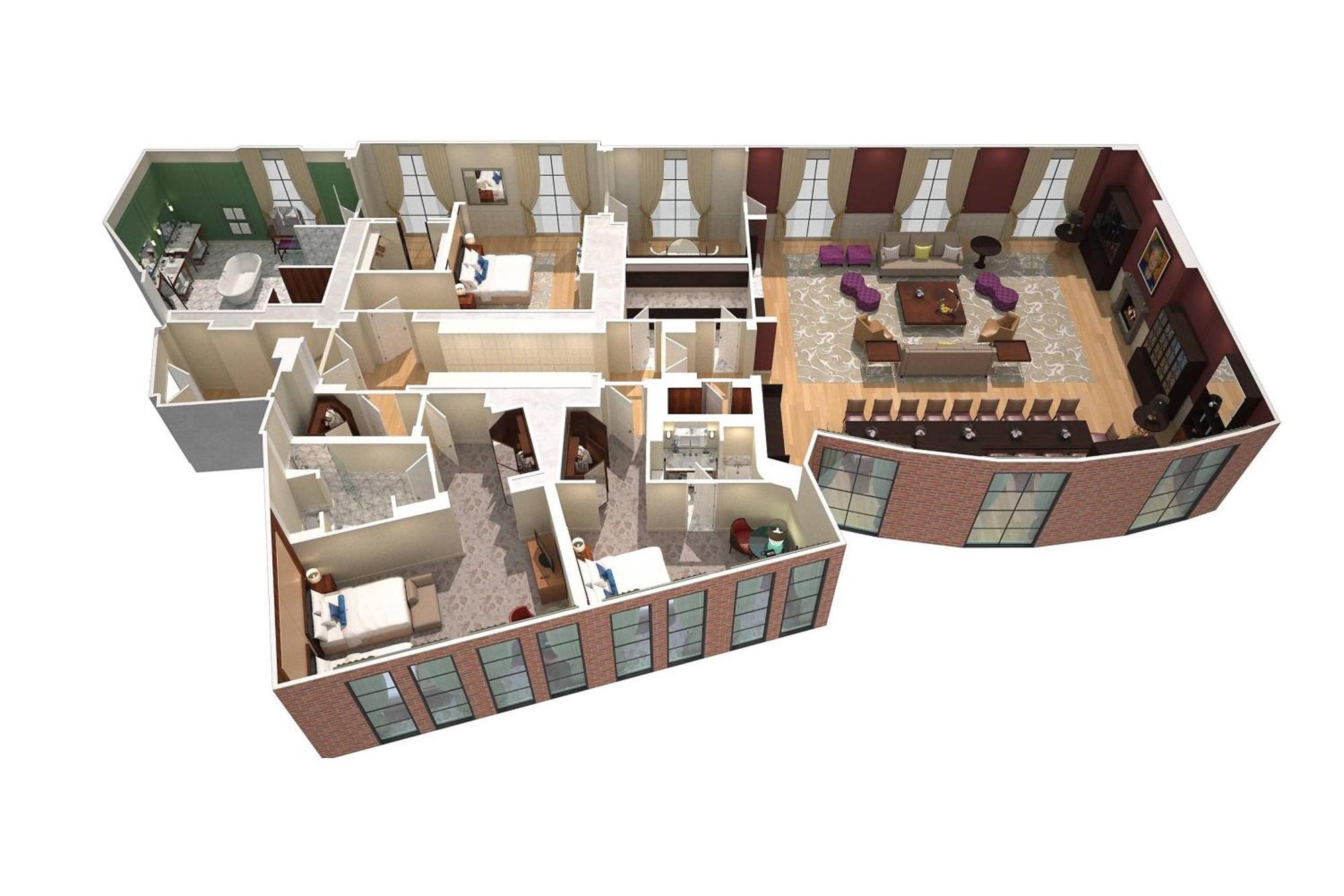 St. Pancras Renaissance Hotel London Exterior foto 3D floor plan